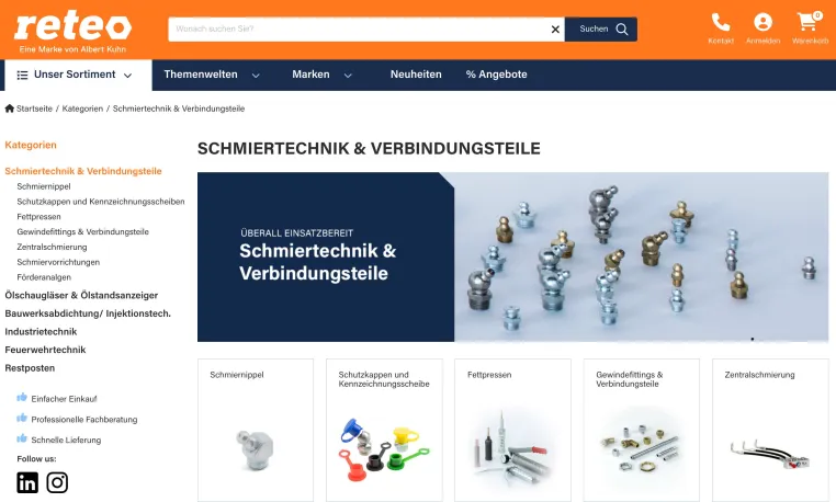 Bild: Neuer Online-Shop Reteo bietet umfassende Produktvielfalt für Industrien