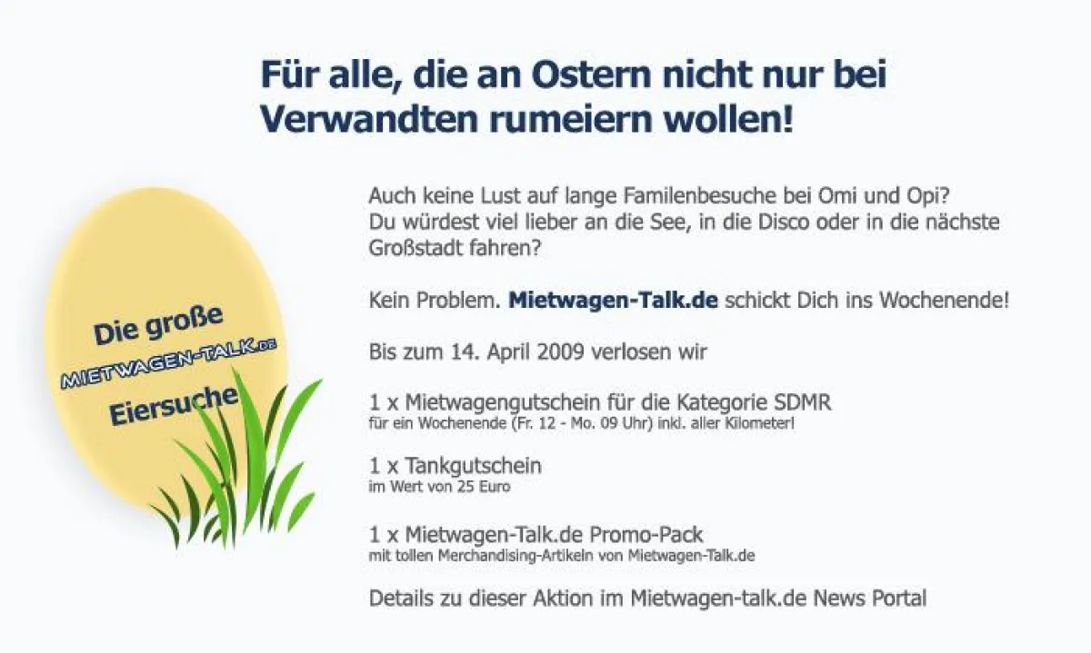 Ostereiersuche bei Mietwagen-Talk.de