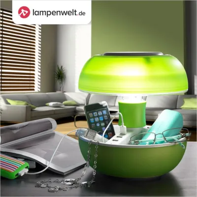 Bild: Platz fürs Handy / Licht für Schule, Studium & Beruf: Die Tischleuchte Joyo im Sortiment der Lampenwelt GmbH