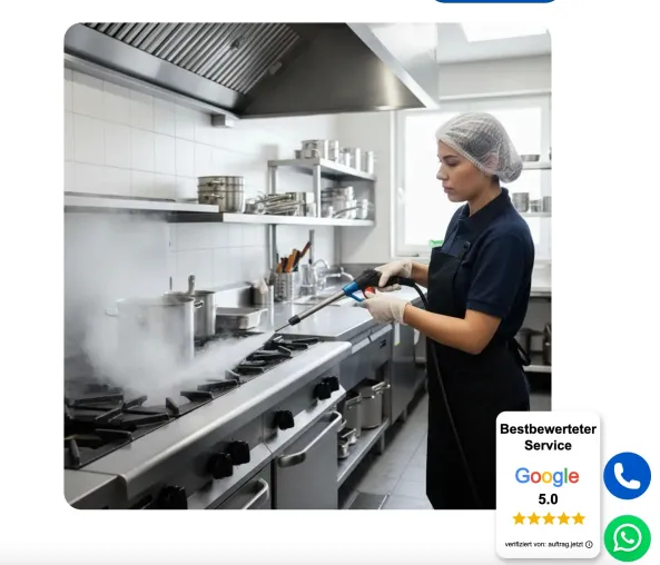 Bild: Frankfurter Veterinäramt verschärft Kontrollen: Fachbetrieb für Gastronomiereinigung setzt auf Trockendampf