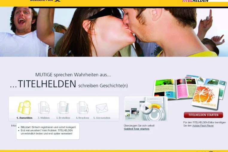 Bild: Titelhelden - Neues Web-to-Print-Portal vereint Erstellung, Druck und Versand von anlassbezogenen Zeitungen.
