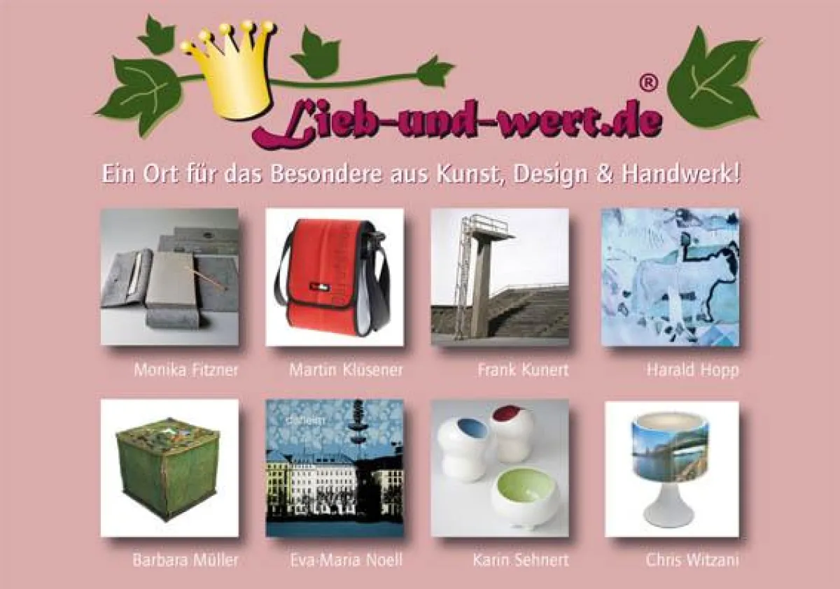 Eine Auswahl von Produkten bei Lieb-und-wert.de vertretener Künstler!