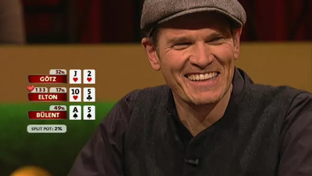 Bild: „TV Total PokerStars.de Nacht“ auf ProSieben: Film-Bösewicht Götz Otto besiegt alle.