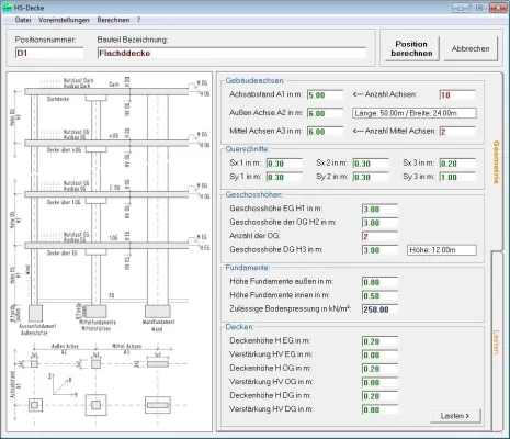 Bild: Bausoftware HS-BAU, Statik und Optimierung, Version 2020