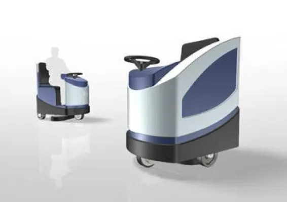 CMS 2007: Neuartiges Lenk- und Radkonzept für Aufsitzscheuersaugmaschinen Bild: CMS 2007: Neuartiges Lenk- und Radkonzept für Aufsitzscheuersaugmaschinen