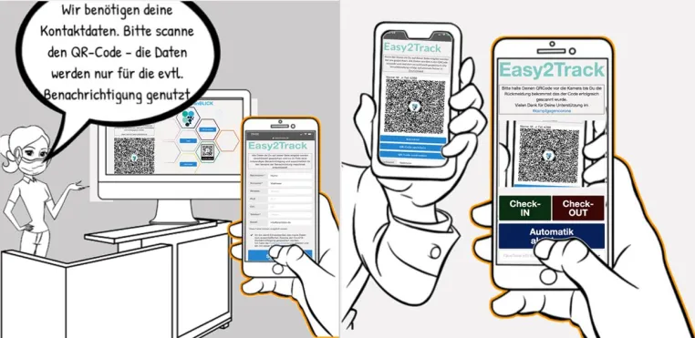 Bild: Münchner IT-Unternehmen veröffentlicht digitale Kontaktdatenerfassung für Gastronomie und Betriebe: Easy2Track