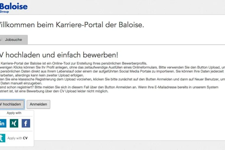 Bild: Die Baloise Group: Verbesserte Candidate Experience durch einen effizienteren Bewerbungsprozess