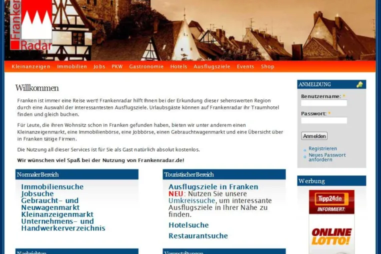 Mit FrankenRadar startet ein neues Informationsportal für die Region Franken Bild: Mit FrankenRadar startet ein neues Informationsportal für die Region Franken