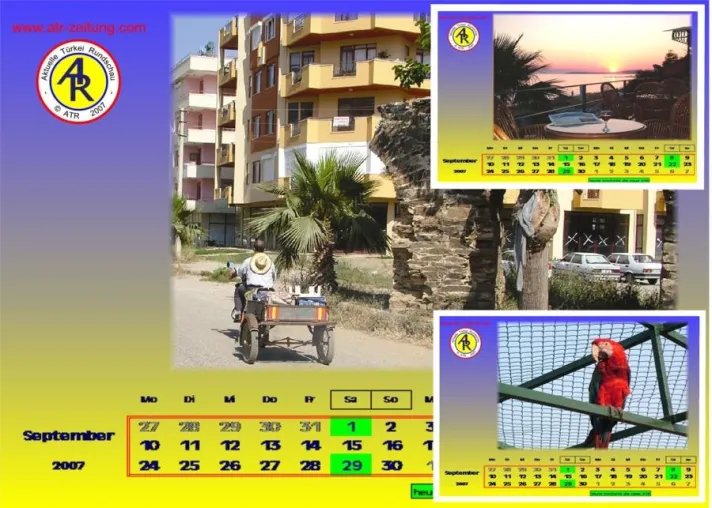 Bild: Aktuelle Türkei: Türkeibilder mit September-Kalender für Desktop und Farbprint