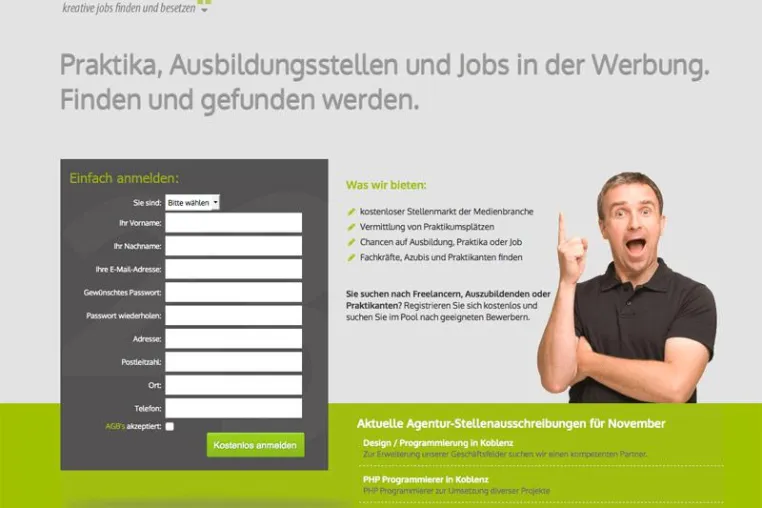 Bild: Kostenlose Jobbörse für die Medienbranche
