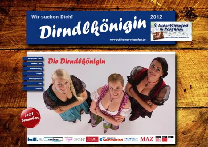 Bild: Dirndl-Models wanted! Mittelhessen sucht die „Dirndlkönigin 2012“