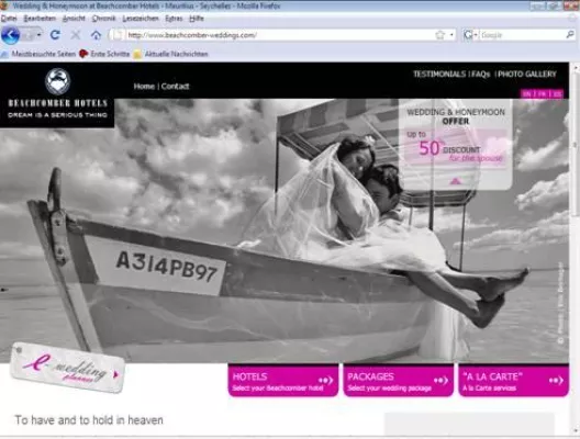 Bild: Beachcomber Hotels mit neuer Hochzeits-Website