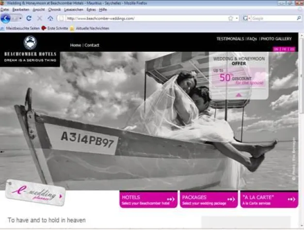 Bild: Beachcomber Hotels mit neuer Hochzeits-Website