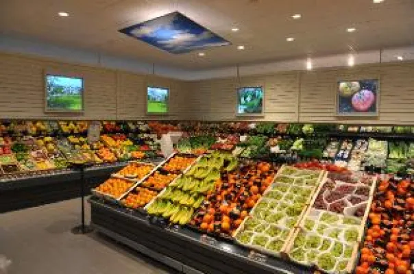 Bild: Die Waage als interaktives Verkaufsinstrument bei Bünting