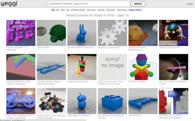Bild: Suchmaschine für druckbare 3D Modelle gestartet - mehr als 38.000 Modelle