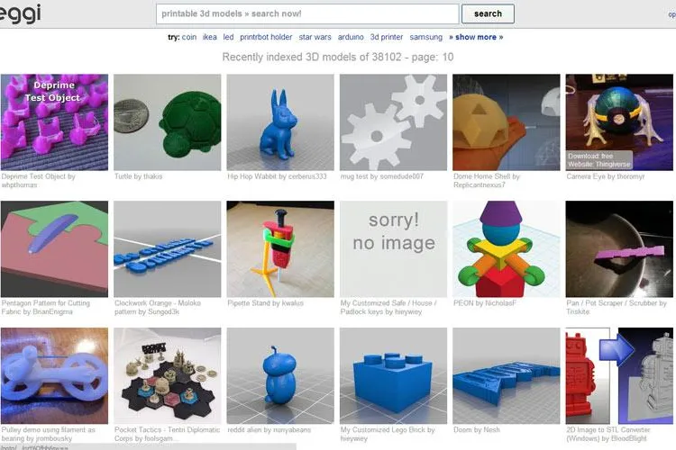 Bild: Suchmaschine für druckbare 3D Modelle gestartet - mehr als 38.000 Modelle