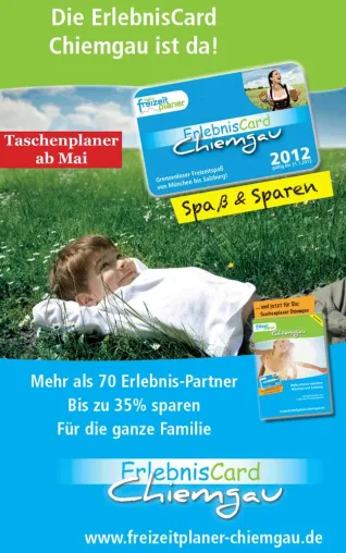 Neu für Urlauber und Einheimische – die erste Erlebnis Karte für den Chiemgau Bild: Neu für Urlauber und Einheimische – die erste Erlebnis Karte für den Chiemgau