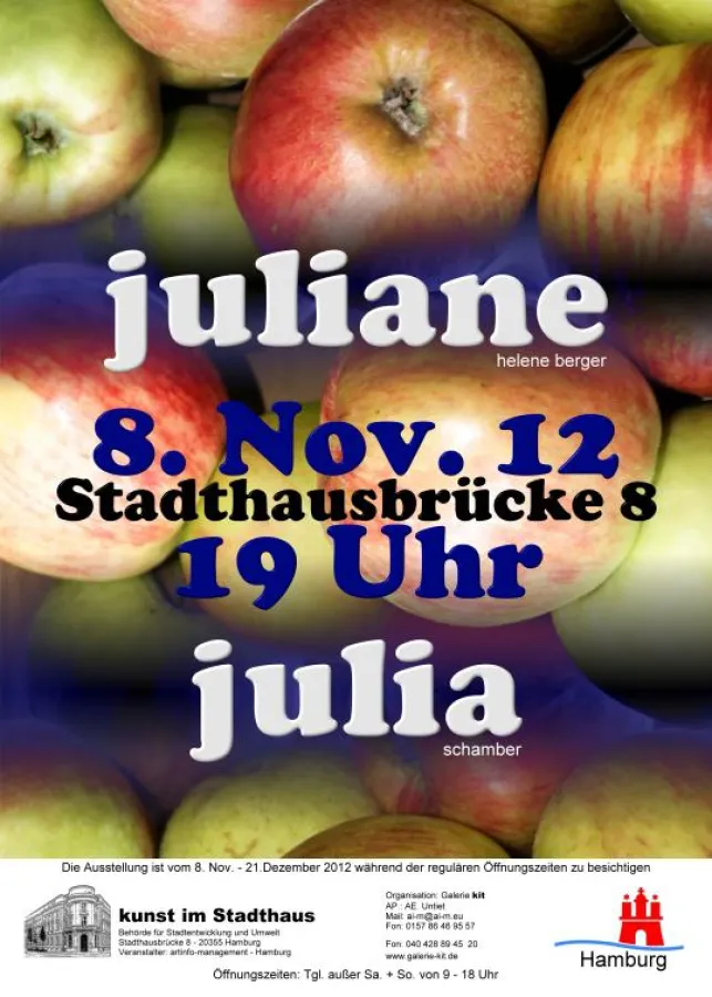 Plakat von AE. Untiet zur Ausstellung Juliane und Julia
