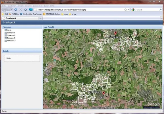 Bild: Das Modul “GEORG - Gps-gestützte Ernte-ORGanisation