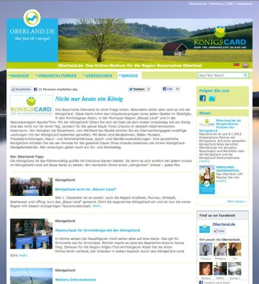 Bild: Oberland.de ist Kooperationspartner der KönigsCard