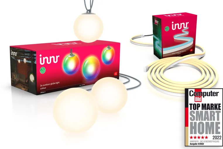 Bild: Smart-Lighting-Spezialist Innr erweitert das Angebot von Outdoor-Lichtern um eine elegante Bauform