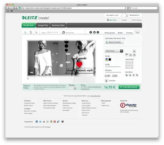 LEITZ Ordner kreativ gestalten Bild: LEITZ Ordner kreativ gestalten