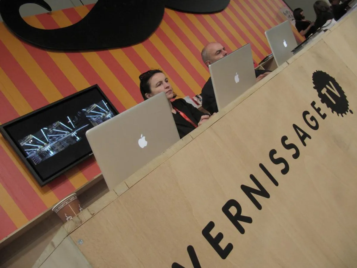 VernissageTV Studio auf der Kölner Kunstmesse Art Cologne