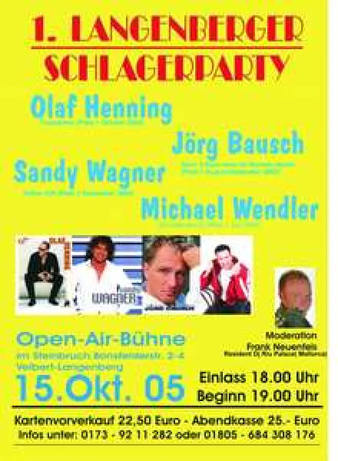 Mega-Schlagerparty in Velbert-Langenberg am 15.10.2005