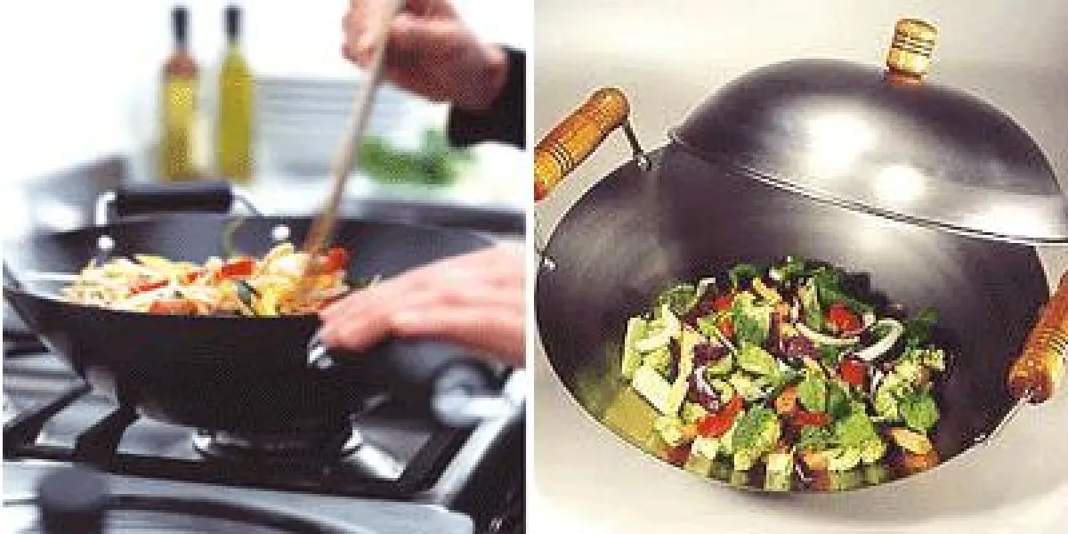 Wok aus Stahl