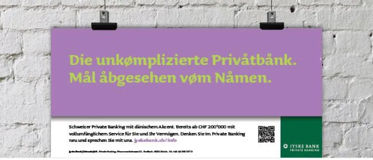 Bild: Werbung mit dänischem Akzent