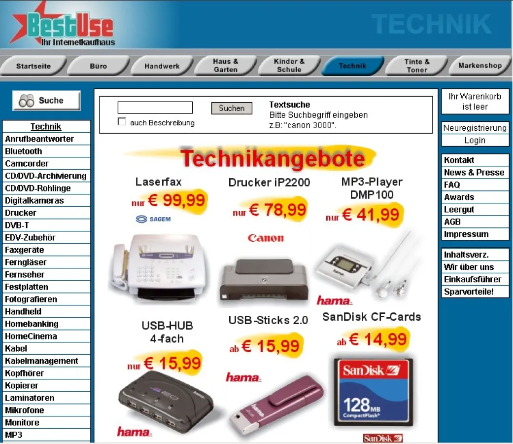 Große Auswahl im BestUse-Online-Shop