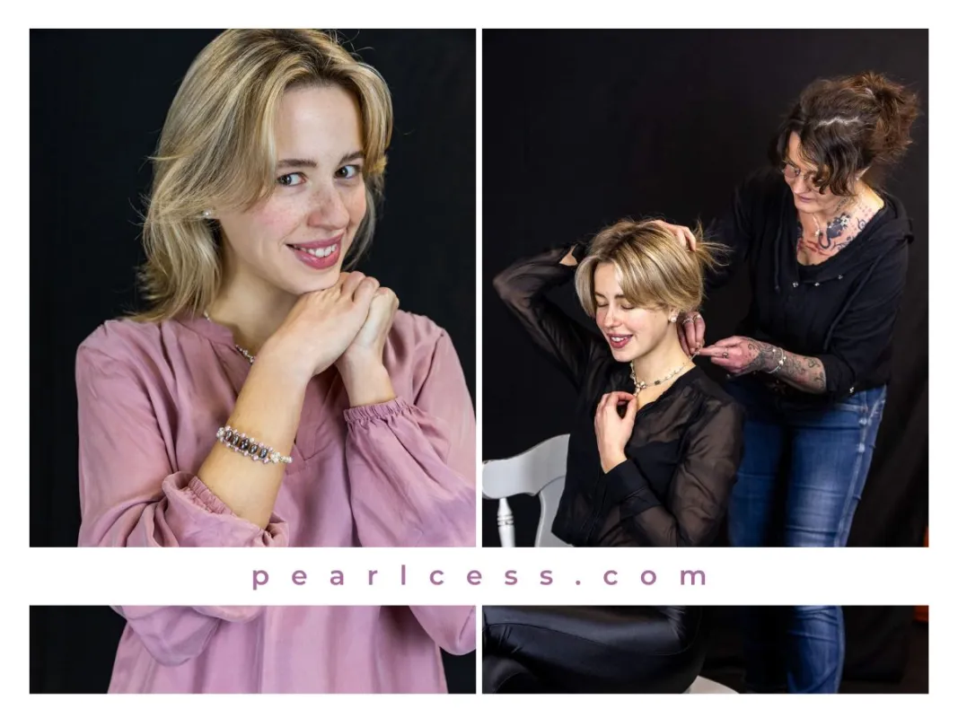 PEARLCESS - Stephanie Dettmann (Kristallkontor) und Linny Johnson präsentieren die neue Marke (© 2024 Ute Trops/@tropsbox für Kristallkontor)