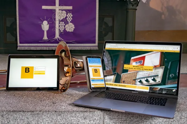 Bandbee, die Musiker-App für Auftritt und Probenverwaltung Bild: Bandbee, die Musiker-App für Auftritt und Probenverwaltung