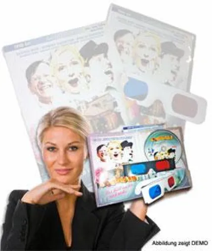 Bild: Die "Hybrid Video 3D-DVD" mit anaglyphen 3D-Brillen - Anforderung, Spezifikation, Herstellung, Produktion