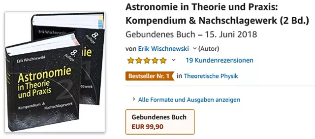 Bild: ›Astronomie in Theorie und Praxis‹ wird Nr. 1-Bestseller in der Kategorie ›Theoretische Physik‹