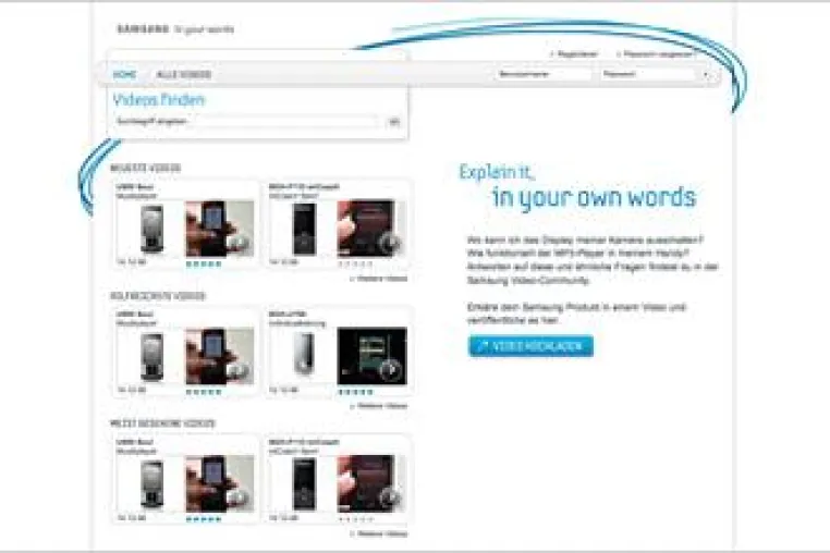 Scholz & Volkmer launcht Video-Community für Samsung Bild: Scholz & Volkmer launcht Video-Community für Samsung