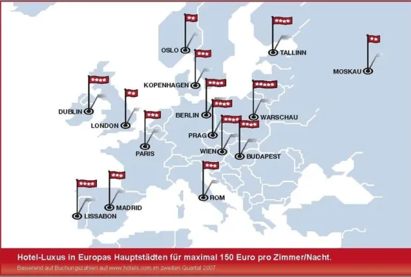Bild: Himmelbett in Warschau, Pritsche in Moskau - Hotel Price Index zeigt, wo Luxus erschwinglich ist