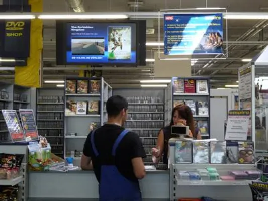 Bild: Werben in der Welt des Videos – emp-Videotheken-Netz buchbar auf der Digital Signage-Plattform YOORADO