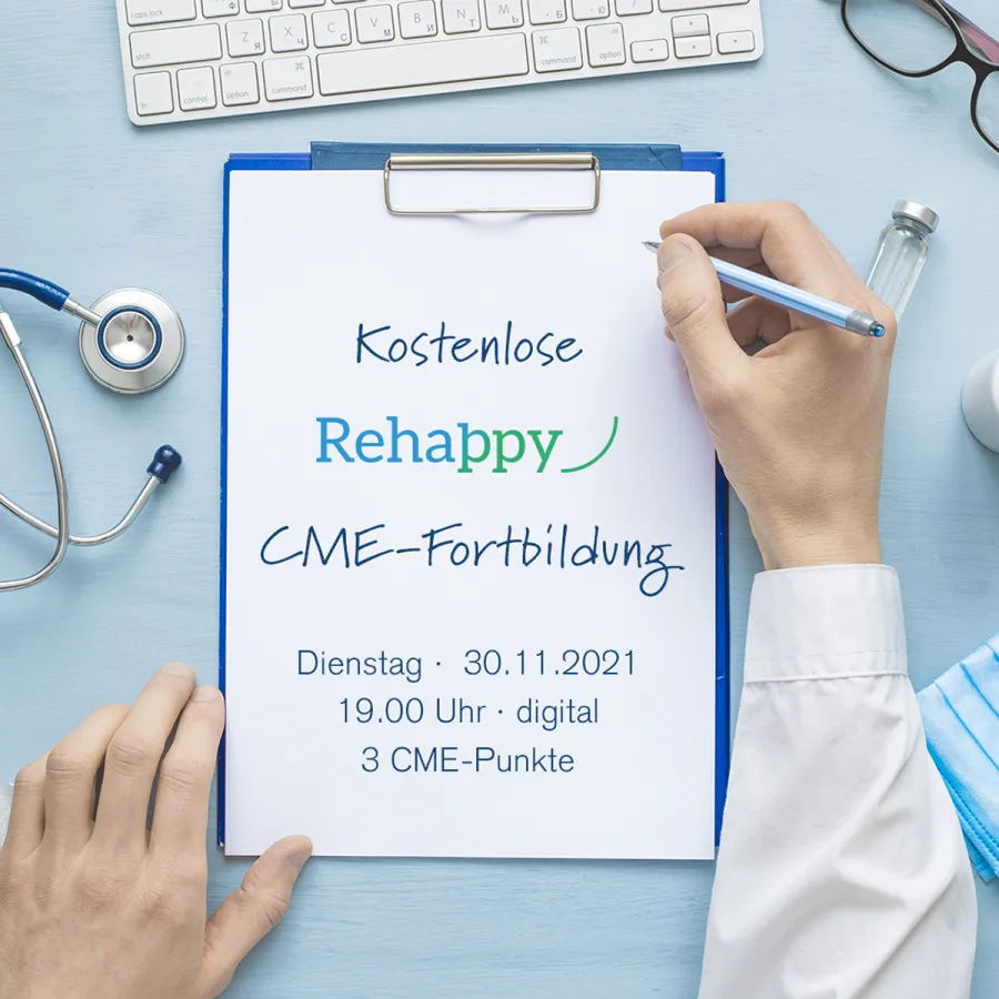 kostenlose CME Fortbildung zur Nachsorge bei Schlaganfall (© Rehappy GmbH)
