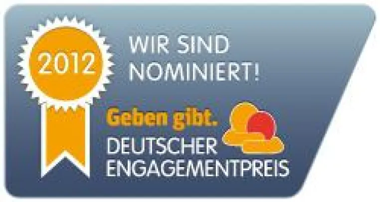 Bild: Deutscher Engagementpreis 2012 - WIR SIND NOMINIERT