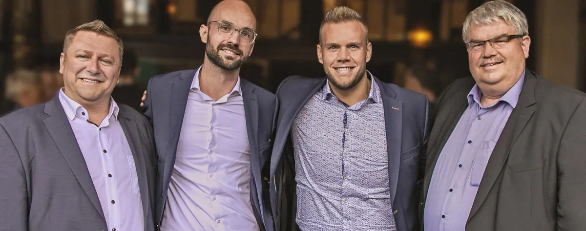 Torge Link (WMD), Philipp Perplies (codia), Tobis Neumann (WMD), Udo Schillingmann (codia) v.l.n.r.