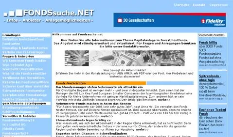 Neues Themenportal \"Fondssuche.net\" jetzt online Bild: Neues Themenportal \"Fondssuche.net\" jetzt online