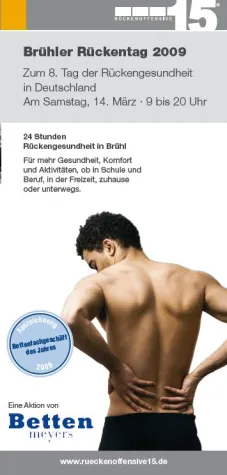 Mehr Rückengesundheit für Brühler Bürger Bild: Mehr Rückengesundheit für Brühler Bürger