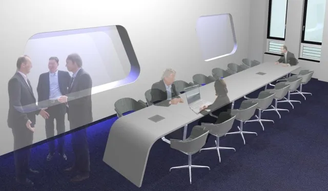 Bild: Vor Anker in der HafenCity: LOTOS stattet neue Niederlassung Europas führender Kreuzfahrtreederei Costa aus