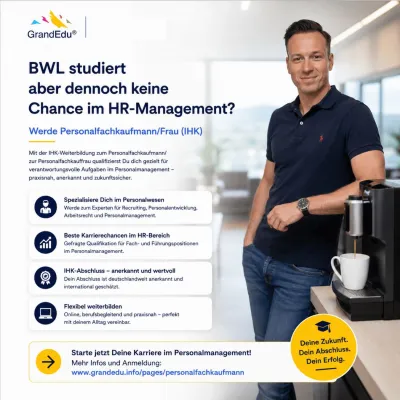 Bild: BWL studiert und trotzdem keine Chance im HR-Management? Personalfachkaufmann als Lösung!