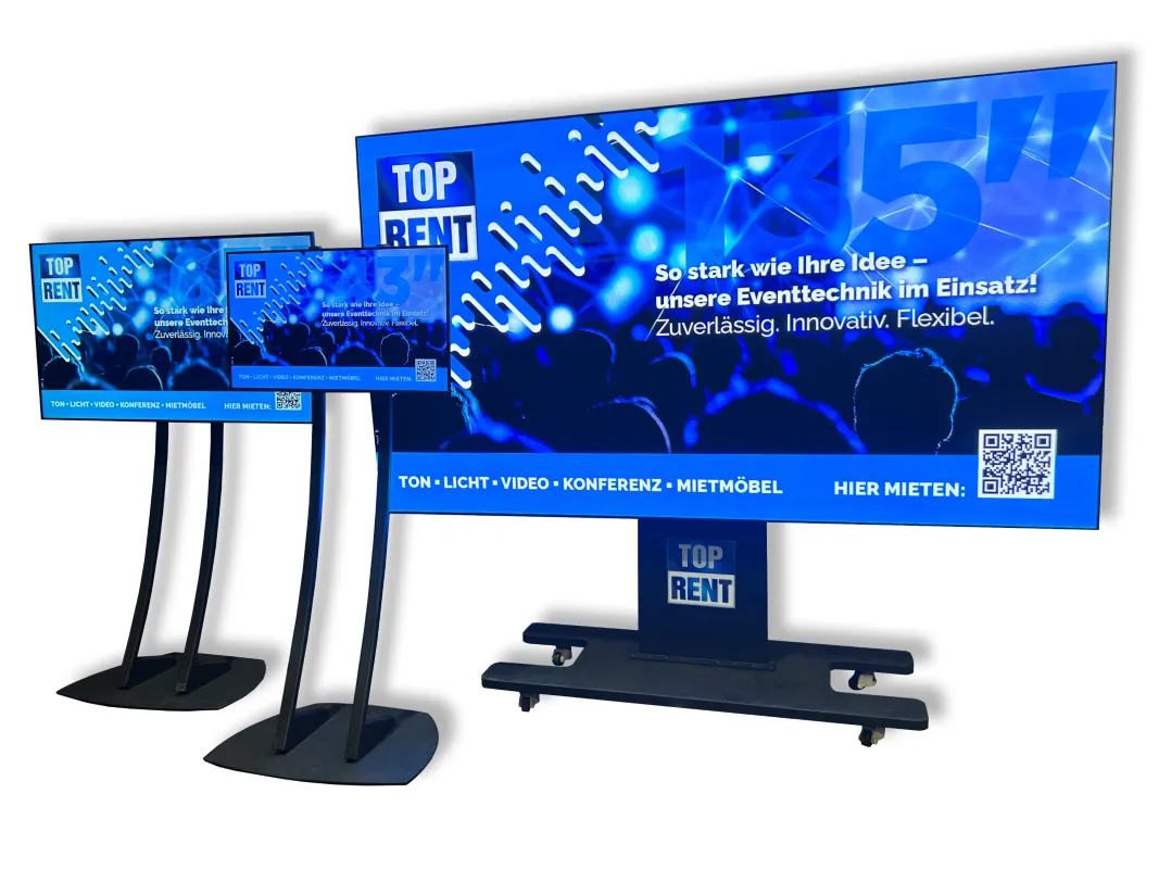 LCD 135 Zoll für Messe, Konferenz, Event (© TOP RENT)