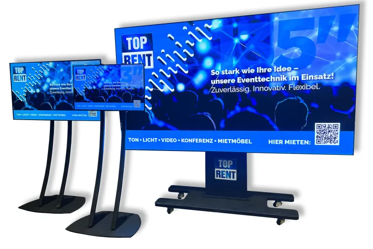 Bild: LED Wand mobil mieten – 135 Zoll Full-HD LED Screen im Transportcase bei TOP RENT