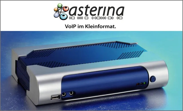 Bild: Mit der Asterina VoIP-Box telefonieren und dabei Platz und Arbeitsaufwand sparen
