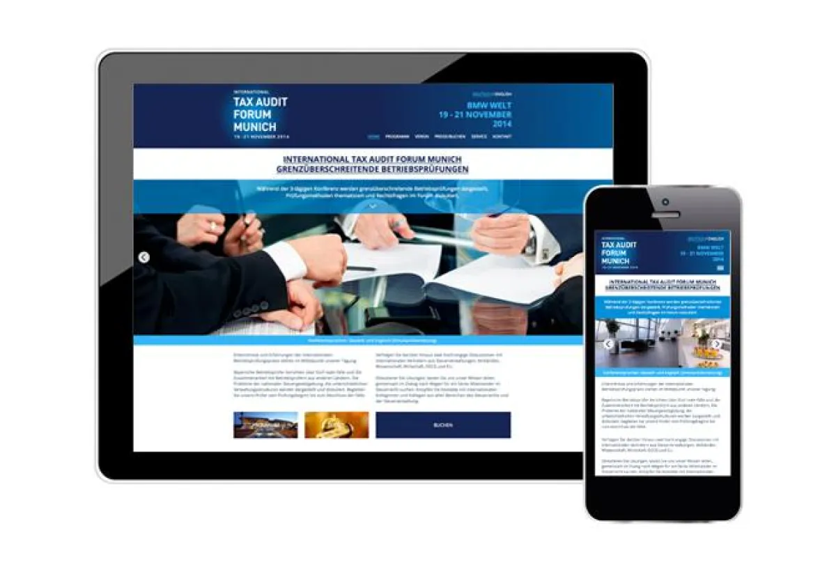 Website für das bay. Staatsministerium für Finanzen