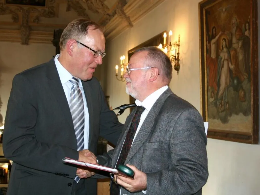 Jubilar Prof. Dr. Martin Lechner (l.) und Festredner Prof. Dr. Ottmar Fuchs (r.)